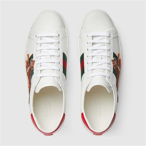 gucci white sneakers tiger